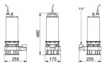 Pompa ściekowa ze stali nierdzewnej AIZL-S150, 27/19,5, 1,5 kW, 220 V, 2800 obr./min