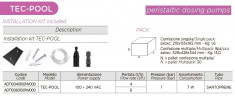 Peristaltic dosing pump AQUA PDP TEC-POOL 4-1 100-240VAC SANTOPRENE BLACK WITH PRED.LEVEL