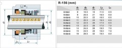 Уплотнения к насосам R-156 12, CAR/CER, EPDM, 304