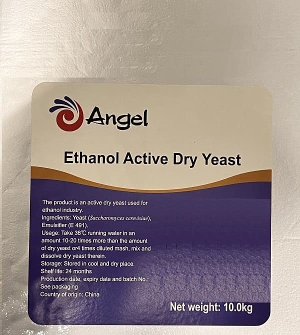 Levadura Spirit Angel Ethanol Active Dry Yeast, paquete - 10 kg