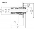 Уплотнение картриджного типа R-706L 16, SIC/SIC, VITON, 304
