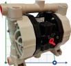 PHOENIX P90 PP HYTREL+PTFE pneumatic diaphragm pump, 100 l/min for sulphuric acid