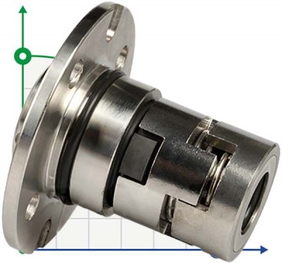 Dichtungskartusche Typ R-706L 22, SIC/SIC, VITON, 304