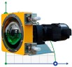 Pompe à tuyau industrielle JXHIN-15-SS-NBR-P, 215 l/h, 0,55 kW, 12 bar, 380V