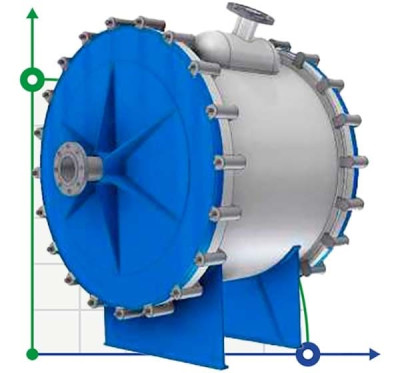 Спиральный теплообменник охлаждения браги -30м2