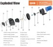 Химически стойкий насос из ПВДФ QHB-P-75102VAL-SSH5V38AGABS-3801, PVDF, 7,5kW, 380V, центробежный самовсасывающий
