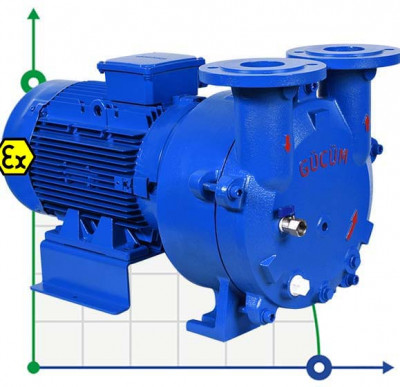 Vacuum pump for molecular sieve regeneration GMVP 230/120 with 1450 rpm 50Hz 5.5 kW motor in explosion-proof design