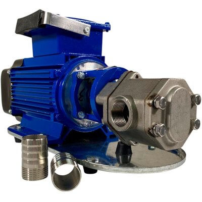 Pompe à engrenages en acier inoxydable pour le transfert de kérosène WCB-100/380V 50Hz, 100 l/min, 30 m, AISI 304, 1,1 kW, 2900 tr/min, Ex