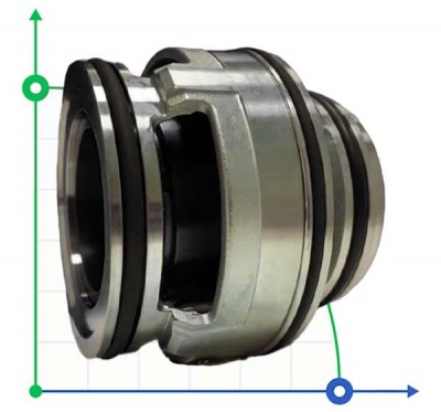 Dichtungskartusche Typ Grundfos R-706SE 43, SIC/SIC, VITON, 304
