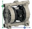 Pneumatische Membranpumpe für Schwefelsäure PHOENIX P90 PP SANTOPRENE+PTFE, 100 l/min