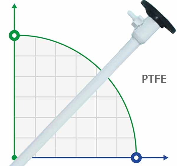 1000 мм, PTFE насосна частина (труба) до бочкового насоса