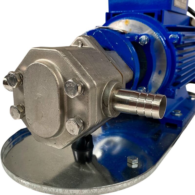 Pompe à engrenages en acier inoxydable pour le pompage de liquides visqueux WCB-50/220V 50Hz, 25 l/min, 30 m, AISI 304, 0,55 kW, 1400 tr/min, Ex