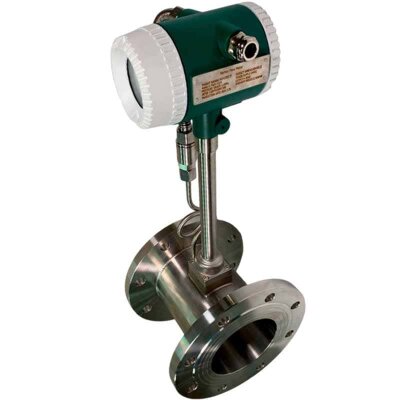 DN125 Caudalímetro vortex de acero inoxidable KLUGB PN16 RF brida DIN, para vapor 0.75-11 t/h <1,6 MPa, <250°C, 4-20mA, ExdIIBT6