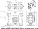 FLUIMAC PHOENIX P08 Pompe pneumatique à membrane PP NBR+PTFE, 7 l/min pour le pompage de liquides visqueux