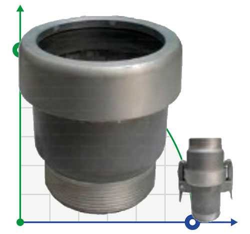 Ø63 mm Schnellkupplung mit Innengewinde an der Pumpe 2 Zoll BSP Screw
