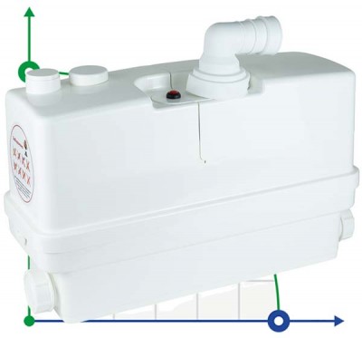 Sewer station 0.6 kW Hmax 8.5 m Qmax 110L / min 3 entrances LEO 3.0