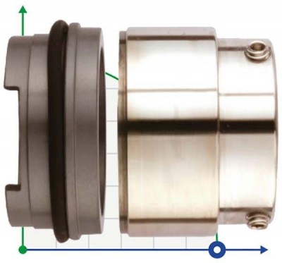 Uszczelnienie mechaniczne Grundfos Sarlin R-706SP 32, SIC/SIC, VITON, 304