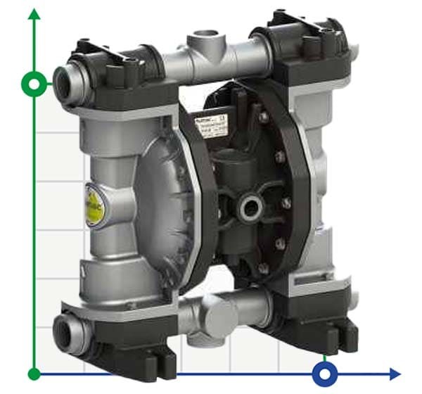 Bomba neumática de diafragma PHOENIX P160 ALU HYTREL ATEX