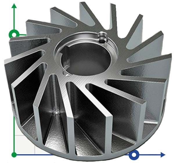 Impulsor para bomba 2BV2071, 144 mm, AISI 304