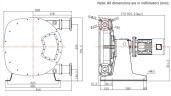 Bomba industrial de manguera JXHIN-50-CI+ABS Plastic-EPDM-P, 7.18 m3/h, 4 kW, 16 bar, 380V
