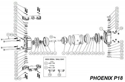 Uszczelka dolna, PTFE, PHOENIX P18