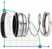 Торцевое механическое уплотнение R-21 2.1/4, CAR/SIC, VITON, 304