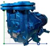 Vacuum water ring pump ESV 220/90, 195 m3/h, 5.5 kW, 1450 rpm