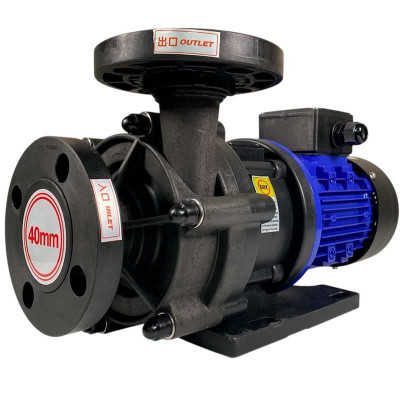 Pompe chimique à entraînement magnétique QHX-E-440-SSV5V38AFGABS, CFRETFE, 240L/min, 12.3m, 380V