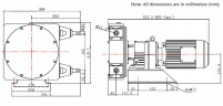 Pompe à tuyau industrielle JXHIN-15-CI-NR-P, 215 l/h, 0,55 kW, 12 bar, 380V