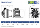 Horizontale Kreiselpumpe mit Gleitringdichtungen DR 040 PP, 4 kW