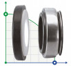 Sello mecánico R-BT-AR 40, CAR/SIC, VITON, 304