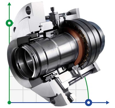 Podwójna uszczelka kasetowa R-MR35L-D 65, SIC/SIC/CAR/SIC/VITON, 304