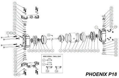 Wewnętrzna uszczelka siodła, PTFE, PHOENIX P18