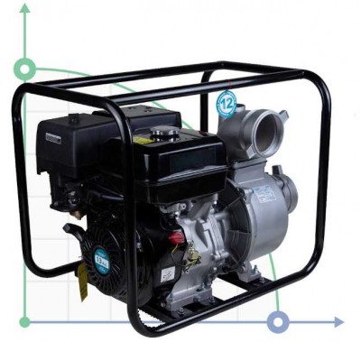 Motopompe 13cv Hmax 23M Qmax 120M³/H (4 temps)