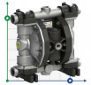 PHOENIX P120 ALU HYTREL+PTFE diaphragm pump for paint, 120 l/min