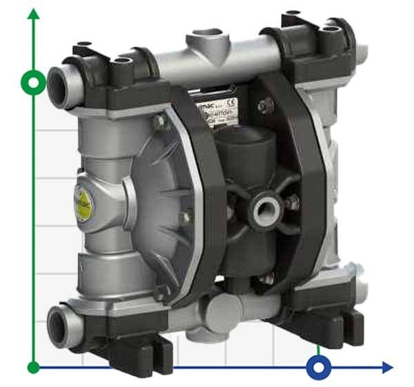 PHOENIX P120 ALU HYTREL+PTFE diaphragm pump for paint, 120 l/min