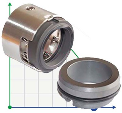 Joint d'extrémité d'arbre R-H75 50, SS/CAR, VITON, 304, G9