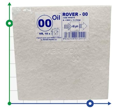 Papier filtracyjny ROVER 00 Oil, 20x20, 45 µm, nr. 18 pcs