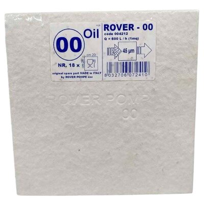 Фільтрувальний папір ROVER 00 Oil, 20x20, 45 µm, nr. 18 pcs