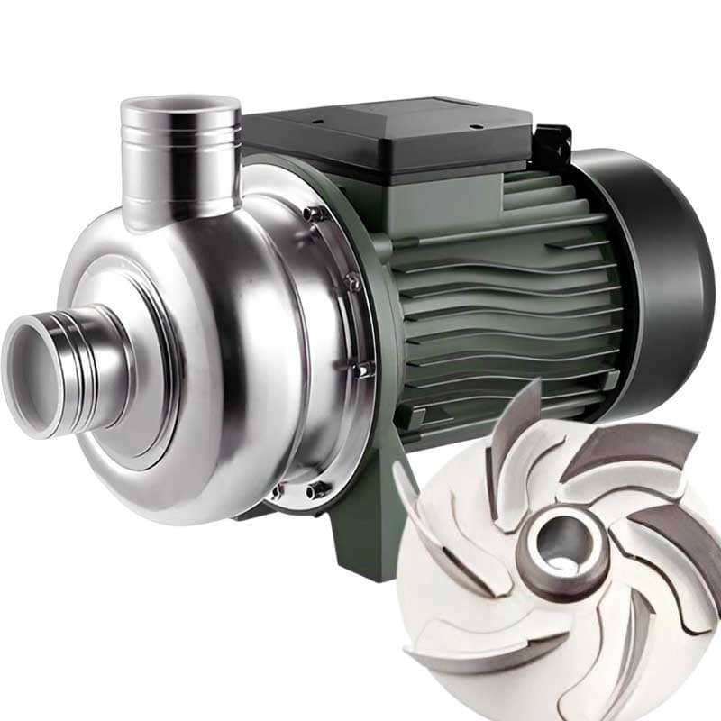 Würzepumpe mit offenem Laufrad TS100, 0,75 kW, AISI 304, 220 V/50 Hz, 2900 U/min