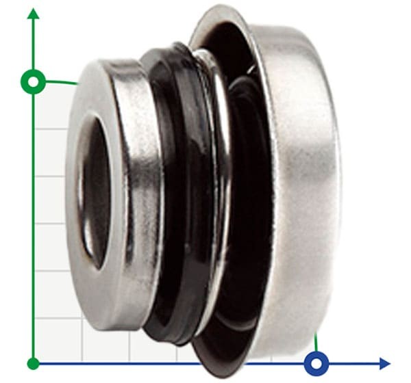 Торцевое уплотнение для мотопомпы R-6C 16, L, SIC/SIC, NBR, 304