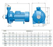 Pompe d'irrigation BC 560B (54/26.6), 5.5kW, 2880 avec raccord fileté