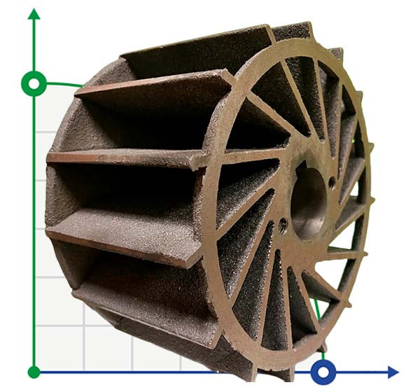 Impeller for pump 2BV2060, 115 mm, cast iron
