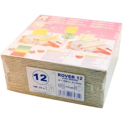 Фільтрувальний папір ROVER 12, 20x20, 1,5 µm, nr. 25 pcs