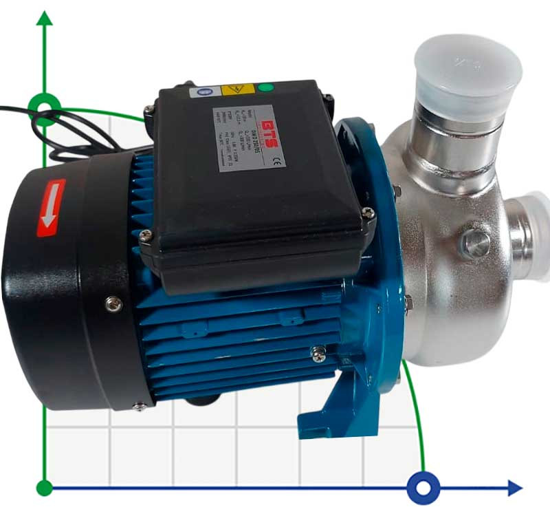 Bomba en acero inoxidable DWO B250/05, 220V/50Hz, INOX para instalaciones de lavado