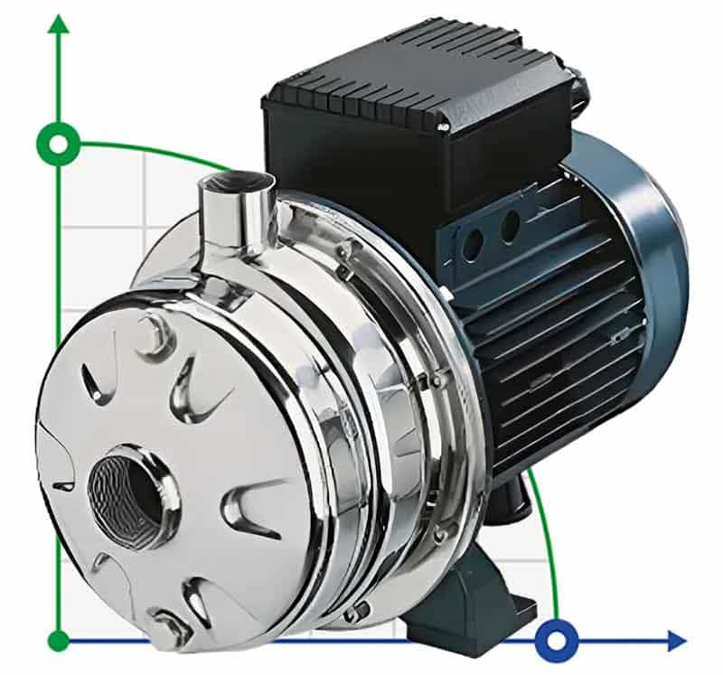 Stainless steel pump for cooling towers CBX/200, 1.5 kW, 4.8 m3/h, 64m, 220V/M, AISI 304 (EBARA 2CDXM 70/20)