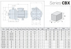 Stainless steel pump for cooling towers CBX/200, 1.5 kW, 4.8 m3/h, 64m, 220V/M, AISI 304 (EBARA 2CDXM 70/20)