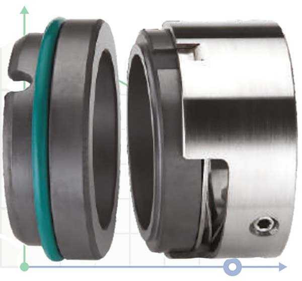 Sello mecánico R-M74 115, SIC/SIC, VITON, 304, G9