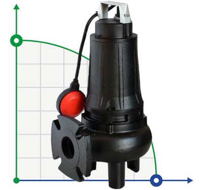 Submersible pump Dreno DNB 65-2/080 M with two-channel S-shaped flow impeller