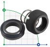 Механическое уплотнение R-120W 30, CAR/SIC, VITON, 304, WM